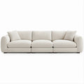 Divano lineare 3 posti in bouclé beige 250 x 95 x 75 cm